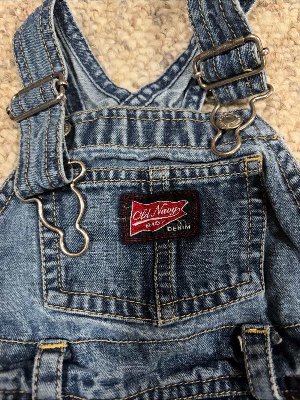 Vintage Old Navy Baby Denim Overalls - Blue